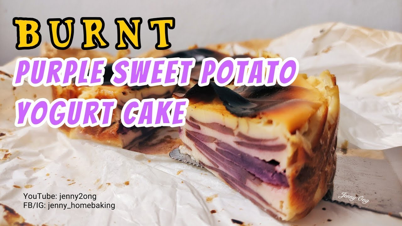 Burnt Purple Sweet Potato Yogurt Cake ▏YouTube: jenny2ong
