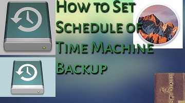 How to Set Schedule For Time Machine Backup