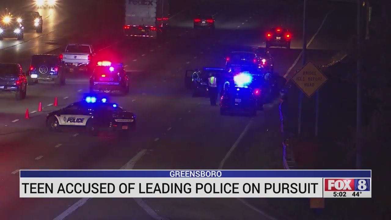 Teen accused of leading Greensboro police on pursuit - YouTube