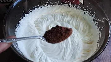 Chocolate Whipped Cream Frosting | 3 ingredients Recipe