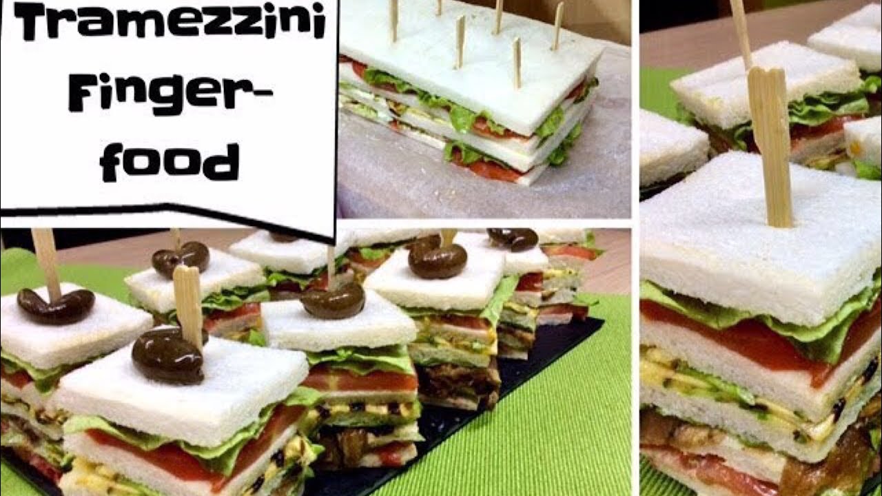 Tramezzini Finger-food, ricetta semplice per buffet - Tutti a Tavola