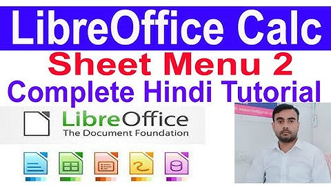 Libreoffice Calc Sheet Menu Part 2 | Libreoffice Calc में Sheet Menu सीखें | ccc exam preparation