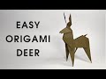 Easy Origami DEER How To Make A Paper Christmas Deer 