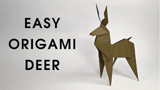 Easy origami DEER | How to make a paper Christmas deer