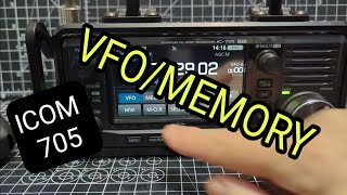 ICOM IC-705 Memory Mode - VFO Mode