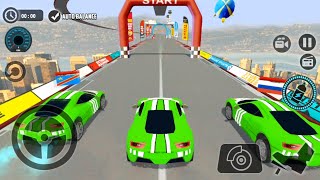 Impossible Car Tracks 3D: Green Car vs Green Car vs Green Car - Muliplayer MOde Android Gameplay screenshot 4