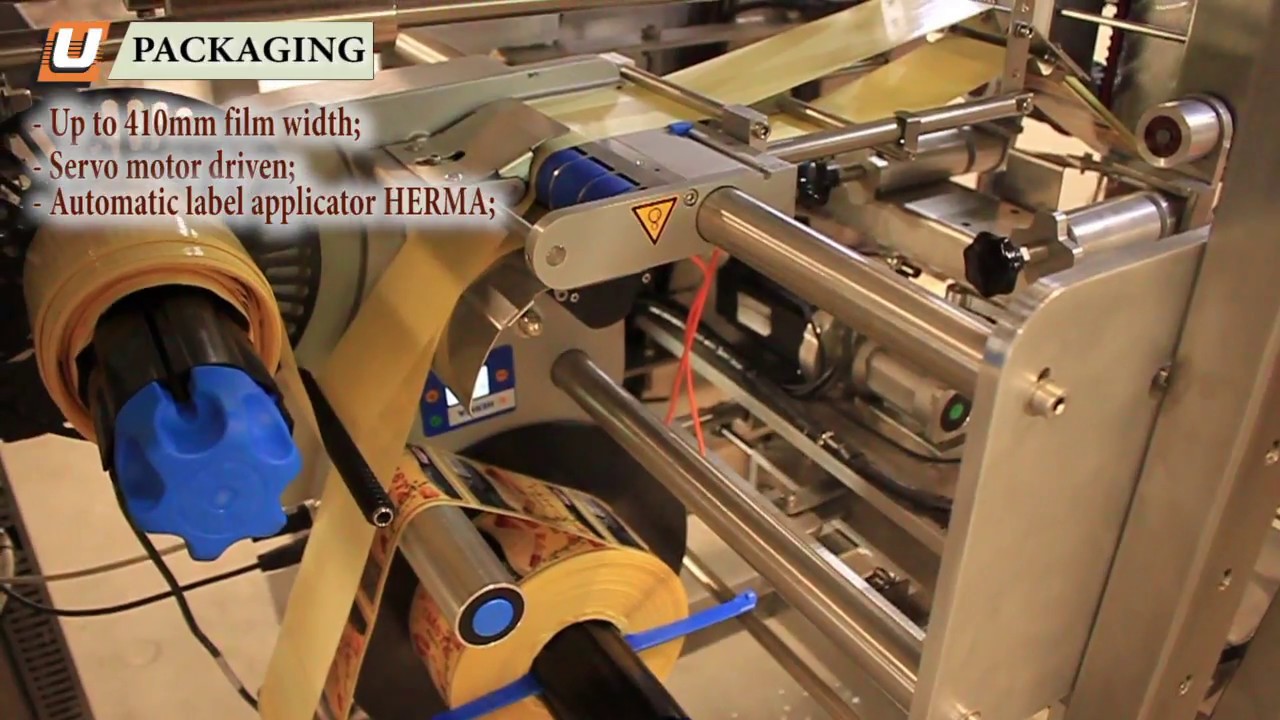 Automatic Packaging Line with Label Application - YouTube