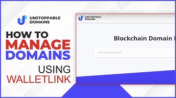 How to manage domains using WalletLink.