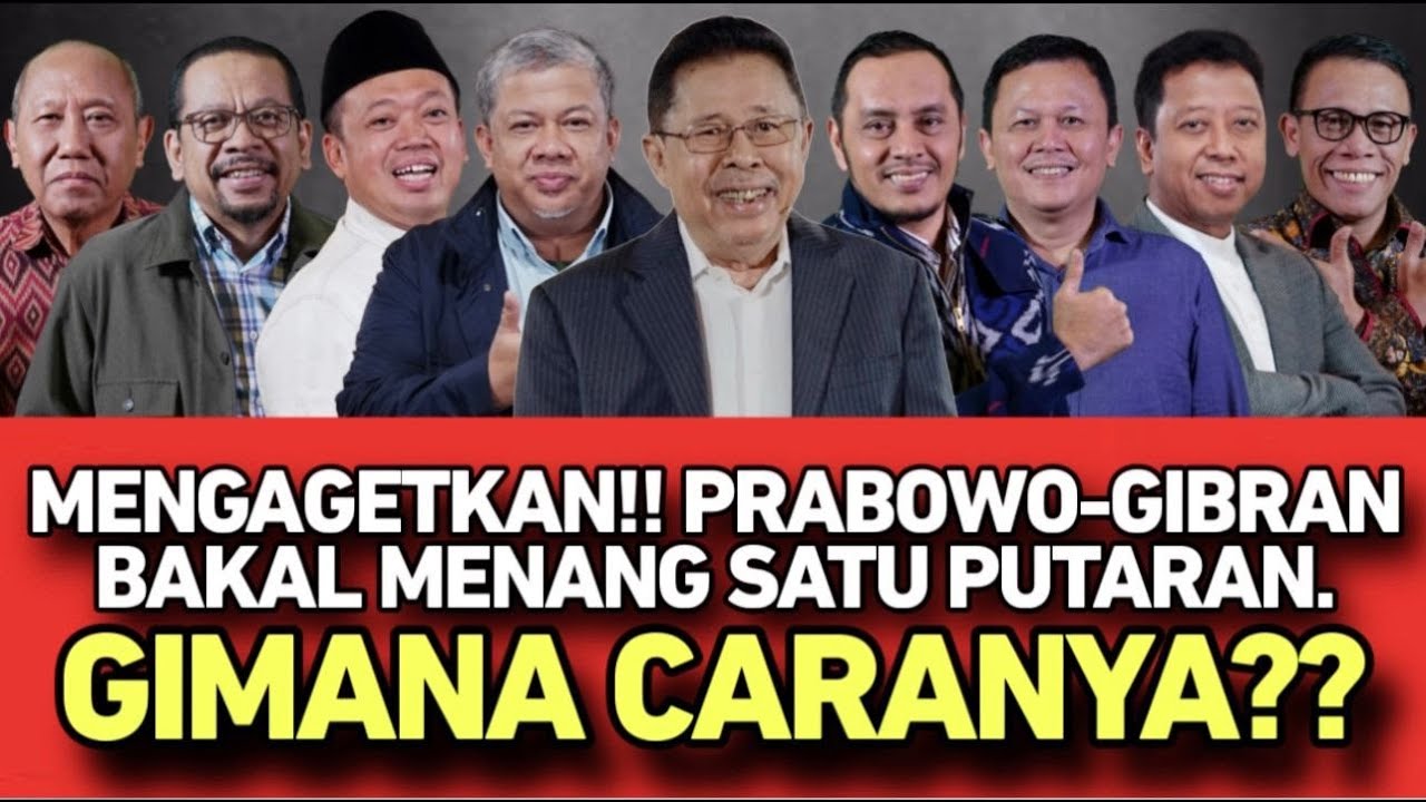 MENGAGETKAN!!! PRABOWO-GIBRAN BAKAL MENANG SATU PUTARAN // GIMANA CARANYA??