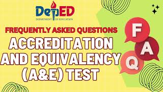 ALS Accreditation and Equivalency A&E TEST FREQUENTLY ASKED QUESTIONS
