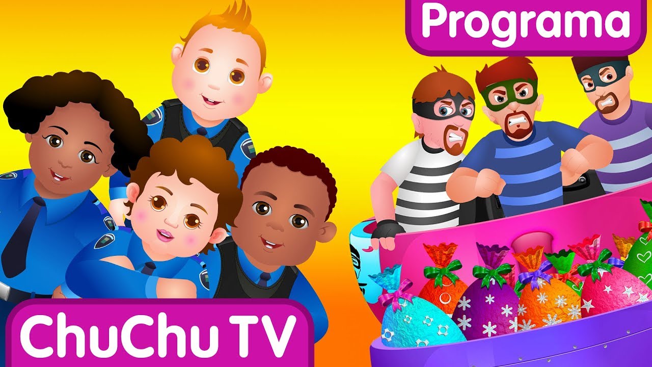 ⁣ChuChu TV Huevos Sorpresas de Policías – Episodio 03 - La Persecución en el Ferrocarril