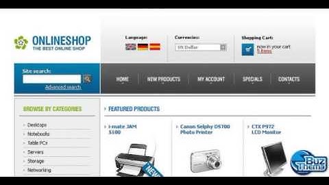 Tutorial Electronics Store OsCommerce Template by Buztheme.com