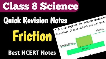 Class 8 Friction One Shot Notes Explanation // Class 8 Science Notes // Class 8 Friction #friction