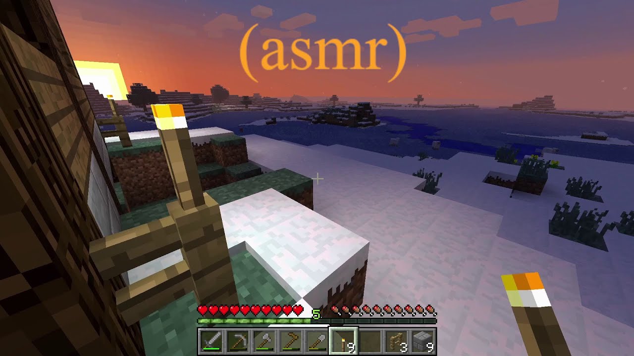 building a minecraft house but it's the old days (asmr)