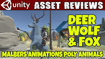 Unity Asset Reviews - Malbers Poly Animals - Deer, Wolf & Fox