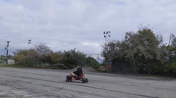 Drift testing the razor go kart (dune buggy) after 3kw motor upgrade