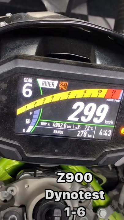 Khawaski Z900 Dynotest 😱 299 top speed 🥵 superbike power 😎 exhaust sound 💔