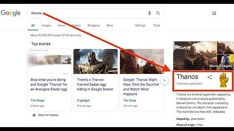 💥Search #Thanos on #Google And Click the ✋ Infinity Gauntlet | Marvel Avengers Endgame