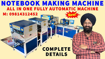 Fully Automatic Notebook Making Machine, 4in1 Notebook Making Machine, 09814312452 machine price