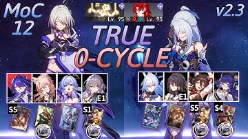 MoC 12 True 0-Cycle ft. E0S0 Acheron & E0S1 Jingliu w/ no Blessing | Honkai: Star Rail v2.3