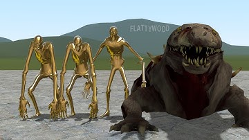 GOLD SCP-096 VS SCP-682!! Garrys Mod Sandbox