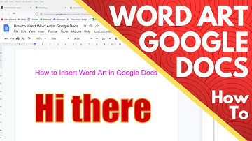 How to Insert Word Art in Google Docs