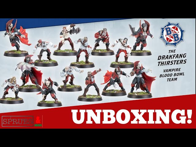 ヴァンパイア ブラッドボウル チーム ドラクファング サースターズ 202-36 Blood Bowl Vampires Unboxing The Drakfang Thirsters - YouTube