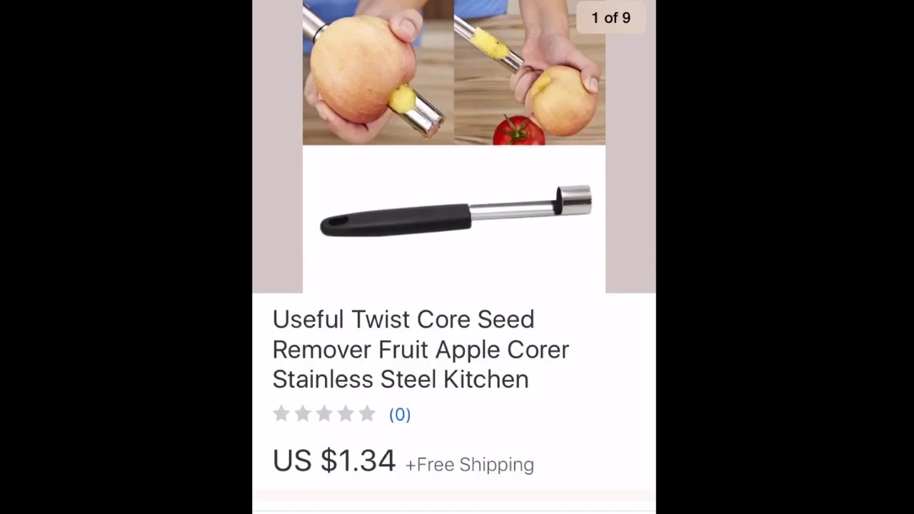 EBAY Apple Corer YouTube