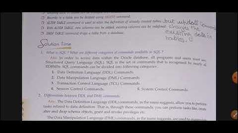 Class X Unit 3 Session 6(Structured Query Language) Q/A