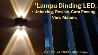 Lampu Hias Hiasan LED 3D Gantung Tempel Pilar Tiang Dinding Ruang Kamar Tidur Taman Gantung Outdoor Aesthetic Warm White Kuning Putih Dekorasi Kamar