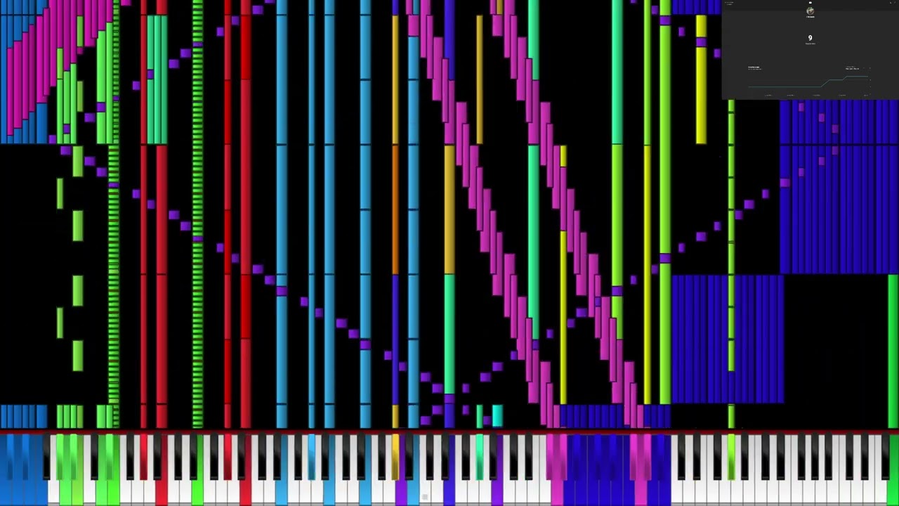 [Black MIDI] Blue Sky legit run on Piano From Above almost no lag