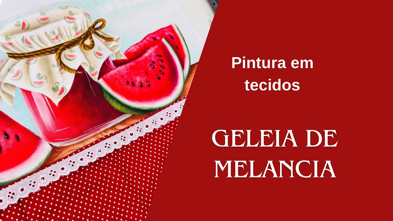 Como pintar Geleia de melancia / APOSTILA GELEIAS DE FRUTAS DA ANGEL - aula 08