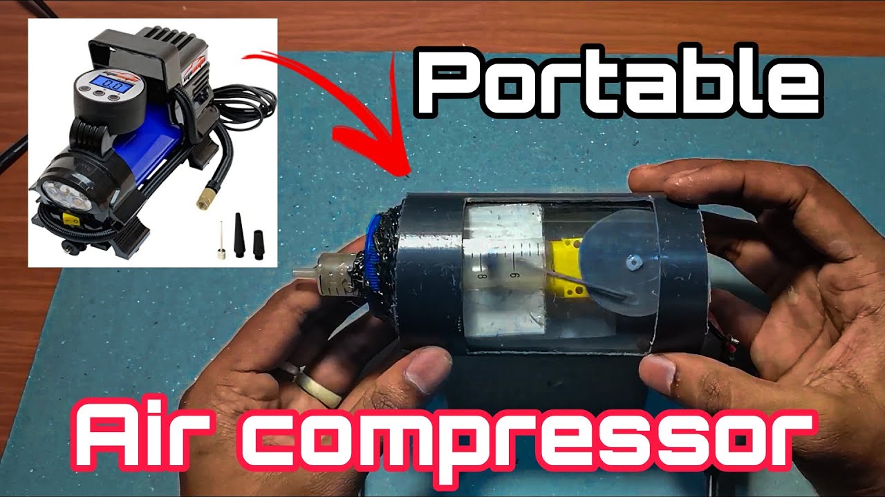How to make a portable air compressor Homemade air pump YouTube