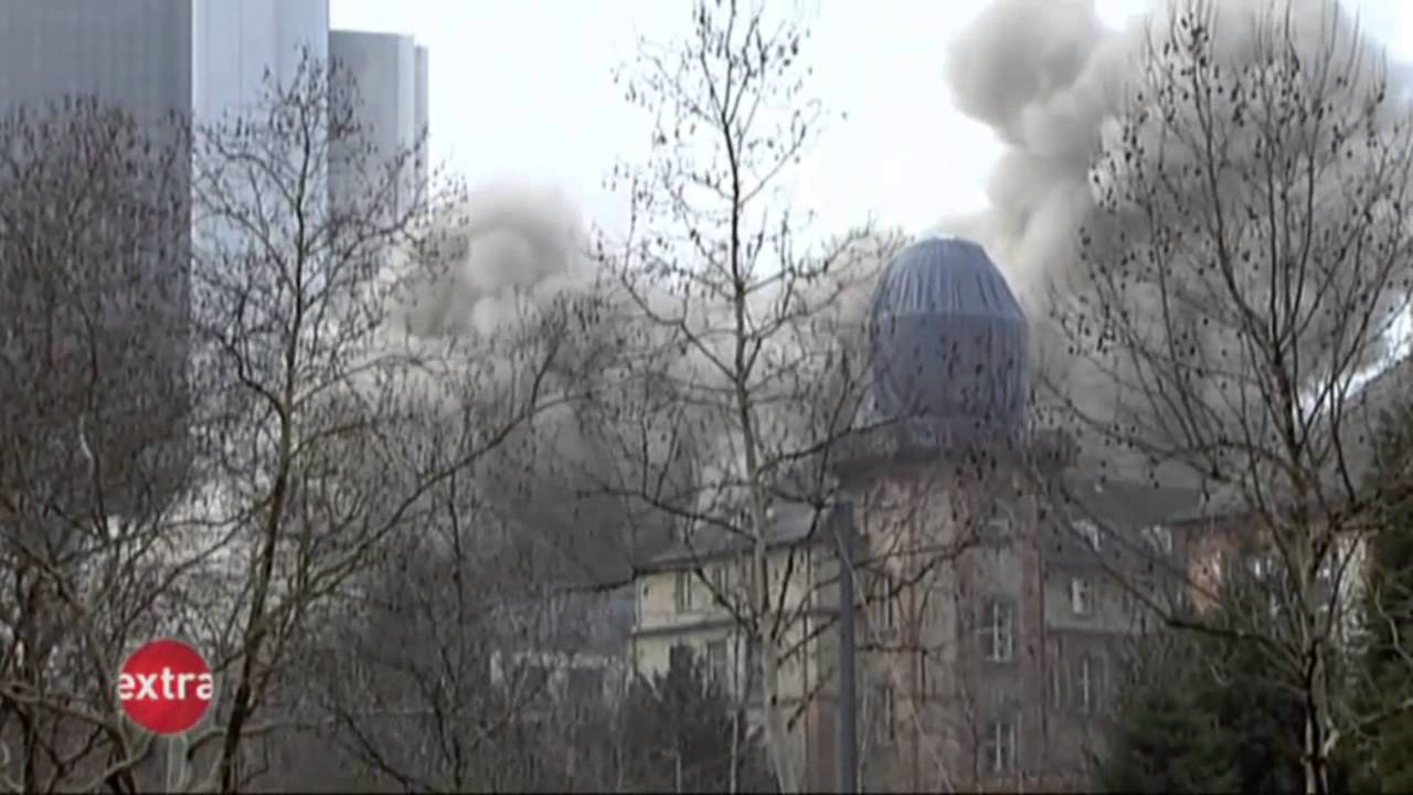 Sprengung AfE-Turm / Uniturm Frankfurt am Main inkl. Zeitlupe (02.02.2014)