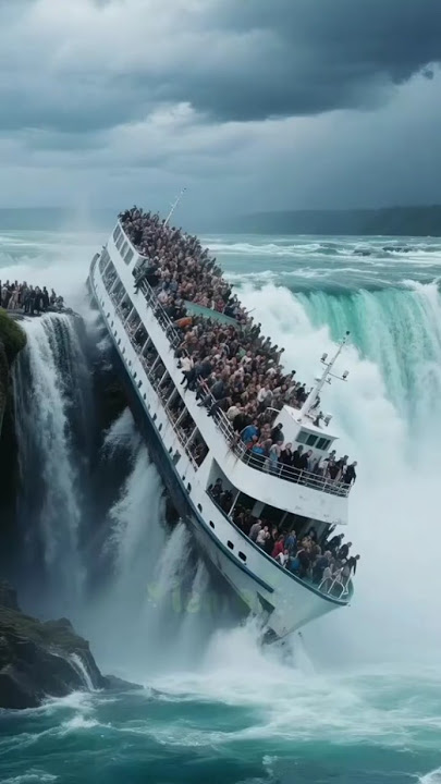 Unbelievable Boat Ride Over a Giant Waterfall 🌊 | Must Watch #shorts #story #animation #trending