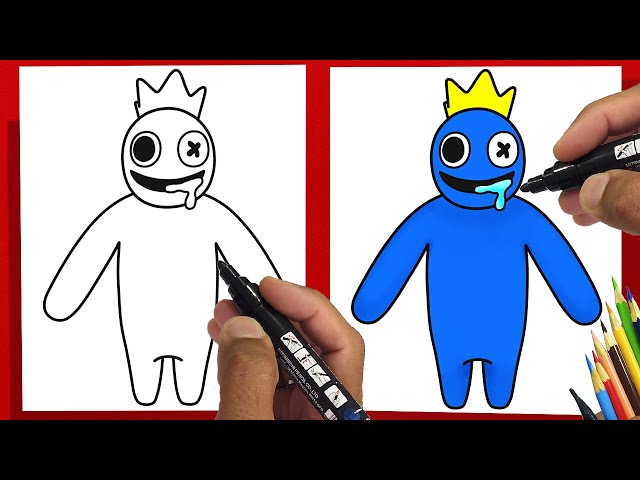 Replying to @katsuku_chan989 Drawing Blue Scary #rainbowfriends #art #, Scary Videos