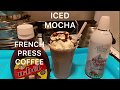 HOW TO MAKE ICED MOCHA LATTE | FRENCH PRESS BREWED COFFEE