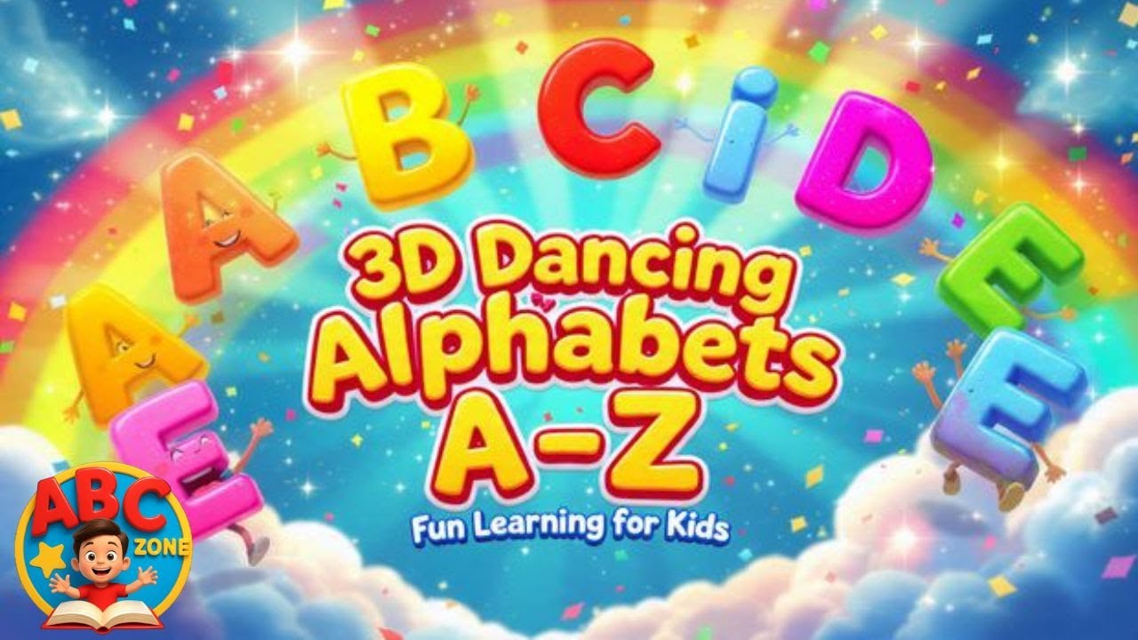 3D Dancing Alphabets A to Z Fun Learning for Kids | Colorful ABC ...