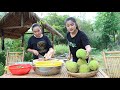 Rural food cooking / Cook breadfruit with chicken / Countryside vlog