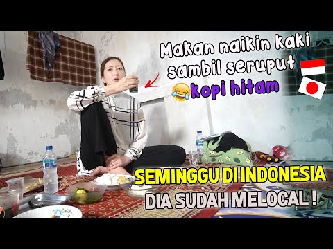 SEMINGGU DI LOMBOK STRI JEPANG SEMAKIN MELOCAL STYLE KALAU MAKAN ! SRUPUT KOPI HITAM