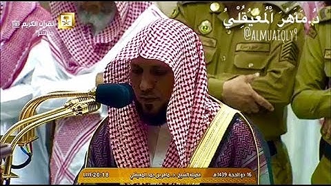 تلاوة بلمحات كردية من الشيخ د. ماهر المعيقلي لسورتي البلد والشمس || عشاء الثلاثاء ١٦ ذو الحجه ١٤٣٩هـ