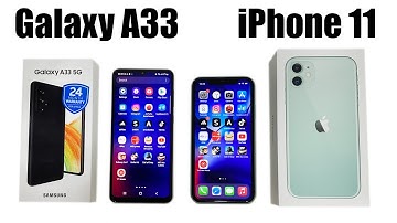 SAMSUNG Galaxy A33 vs iPhone 11 SPEED TEST