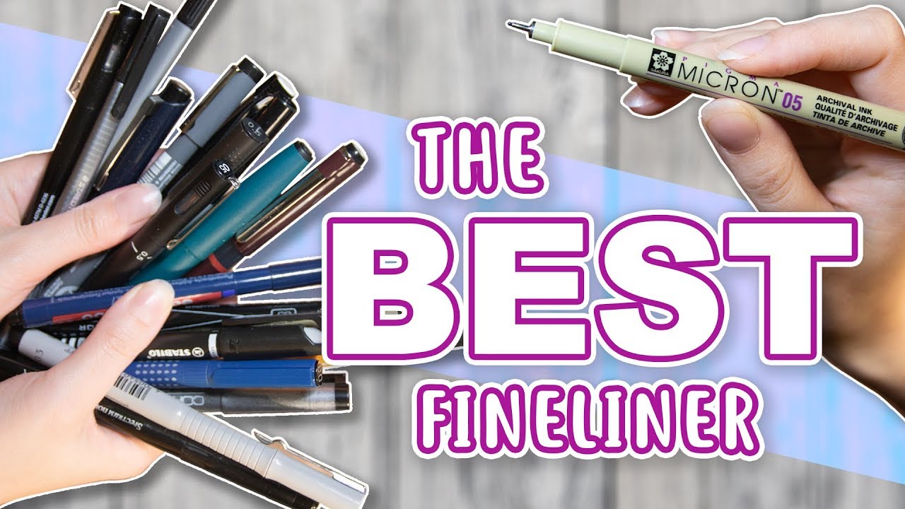 FINDING THE BEST FINELINER - Testing 20 Fineliner Pens - Pigment,  Watercolor & Markers Test 