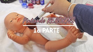Transformando a mi muñeca EMMA ✨ LAVADO y VENAS - Parte 1 de Pintando Bebés Reborn