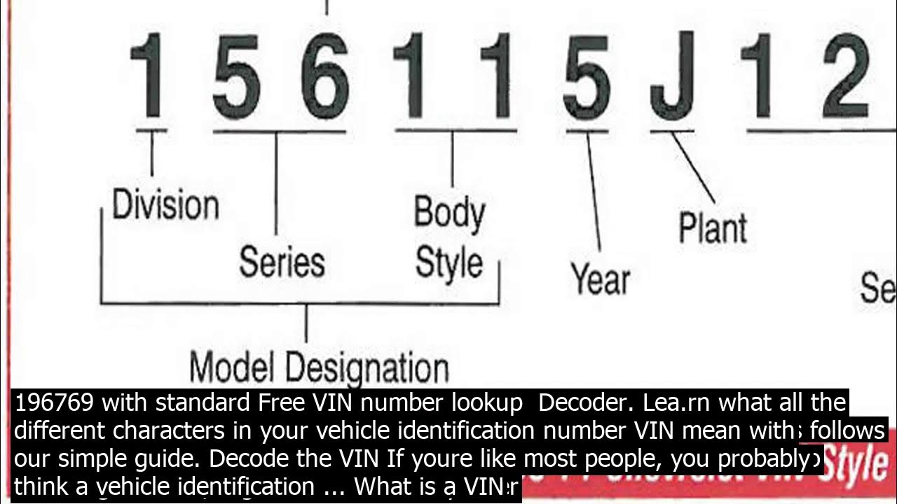 Vin numbers gm together all the vin numbers create a history about your