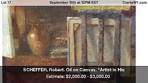 SCHEFFER, Robert. Oil on Canvas. "Artist in His