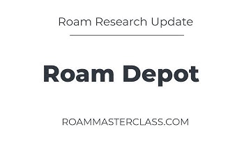 Roam introduces an App Store. The Roam Depot.