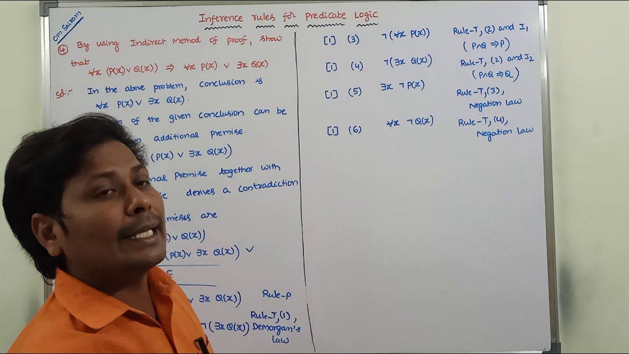 EXAMPLE-5: INDIRECT METHOD OF PROOF FOR PREDICATE LOGIC | PROOF BY ...