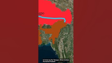 Brahmaputra-riviersysteem // Rechter- en linkeroever zijrivier van de Brahmaputra // Oorsprong va...