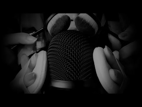 ASMR Slow Mic Brushing for Migraine/Headache Relief 🤍 3 Types of Mic Brushing (1 Hour, No Talking)